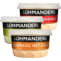 Illustration av Lohmanders sås på burk