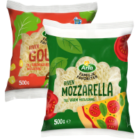 Illustration av Gouda 28%/Mozzarella 21% Riven 500g