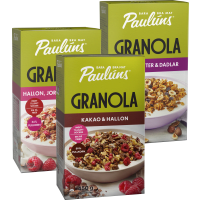 Illustration av Granola Kakao & hallon