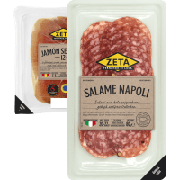 Illustration av Salami, Serrano, Prosciutto crudo