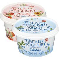 Illustration av Grekisk Yoghurt Blåbär & Persika