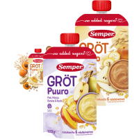 Illustration av Ätklar gröt, fruktmums