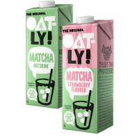 Illustration av Oatly matcha 1 L
