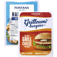 Illustration av Halloumi, Grilloumiburgare
