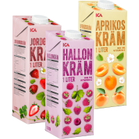 Illustration av Jordgubbskräm, Hallonkräm, Aprikoskräm