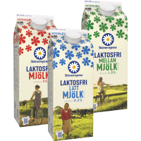 Illustration av Laktosfri Mjölk ( Gäller alla tre sorter )