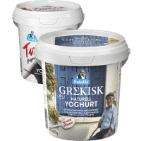 Illustration av Grekisk-, Turkisk yoghurt