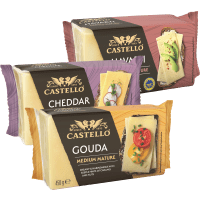 Illustration av Cheddar/Havarti/Gouda