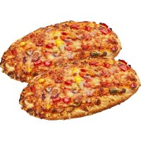 Illustration av Pizza Veggie Mozzarella