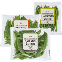 Illustration av Socker-, salladsärtor, haricots verts