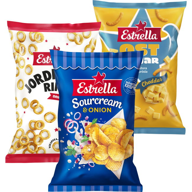 Illustration av Chips, Ringar och Bågar