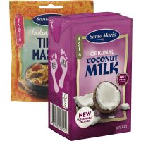 Illustration av Kokosmjölk & kryddmixer