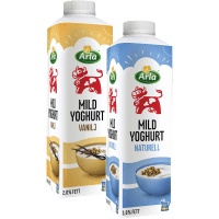 Illustration av Mild yoghurt naturell, vanilj