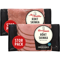 Illustration av Rökt & kokt skinka