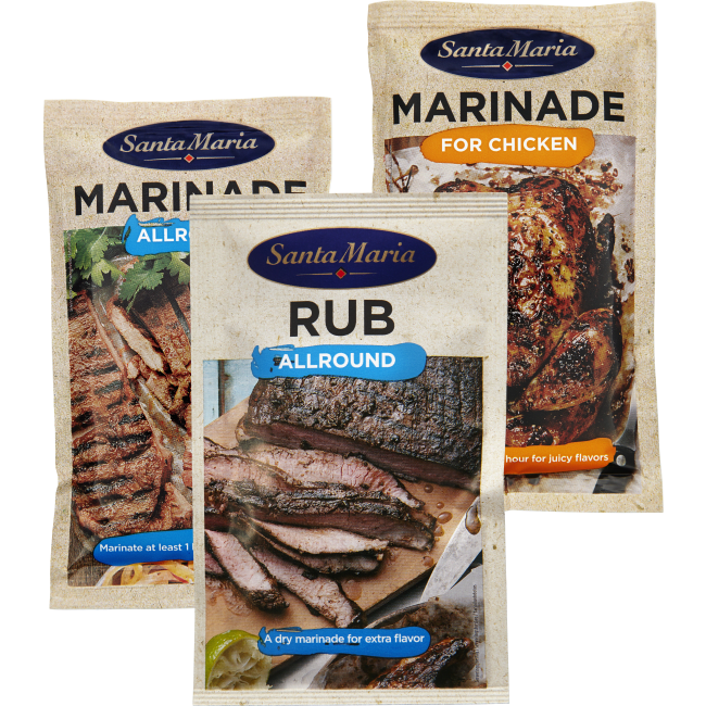 Illustration av Marinad, rubs