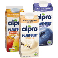 Illustration av Alpro plantgurt