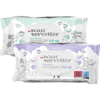 Illustration av Baby tvättservetter