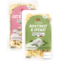Illustration av Pasta Tortellini Ricotta/spenat & Ost/skinka
