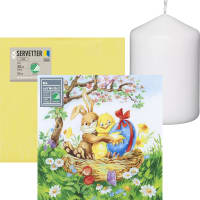 Illustration av Påskservetter & Ljus