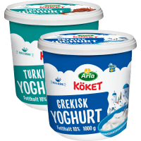 Illustration av Grekisk och Turkisk yoghurt