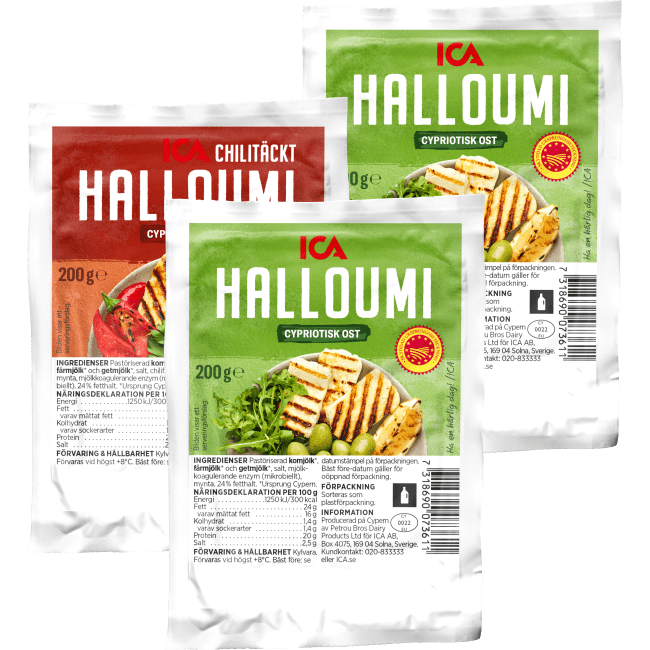 Illustration av Halloumi, Grillost