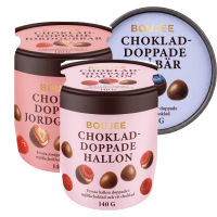 Illustration av Bär doppade i choklad