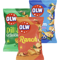 Illustration av Chips från OLW, Olika sorter
