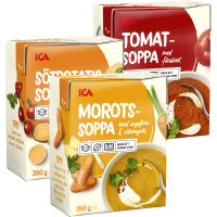 Illustration av Sötpotatissoppa tomat linser