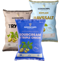 Illustration av Gårdschips 4 sorter