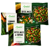 Illustration av Sommargrönsaker & Ärtor/majs/paprika
