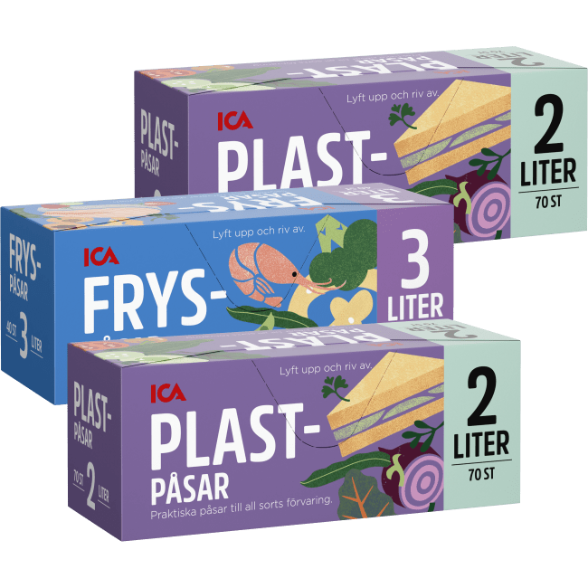 Illustration av Fryspåsar, Plastpåsar