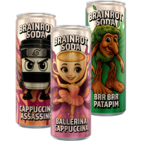 Illustration av Brainrot Soda