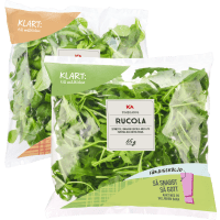 Illustration av Finbladiga sallater i påse