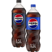Illustration av Pepsi och Pepsi Max 1,5l