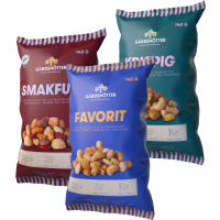 Illustration av Gårdsnötter 3 smaker