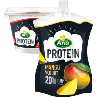 Illustration av Protein mangoyoghurt