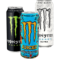 Illustration av Monster, 50 cl, Olika sorter