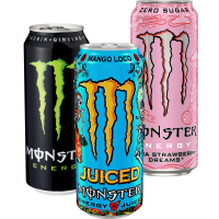 Illustration av Monster multi utvalda sorter
