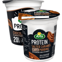 Illustration av Protein Salted Caramel/Choklad Pudding