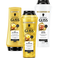 Illustration av Gliss shampo/balsam