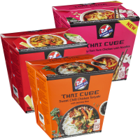Illustration av Thai cube red curry