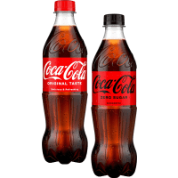 Illustration av Coca-cola original & Zero 50cl