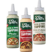 Illustration av Toppingsås till pizza/pinsa