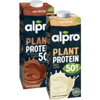 Illustration av Alpro Proteindryck