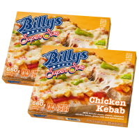 Illustration av Super size Chicken kebab
