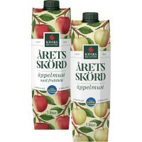 Illustration av Äppelmust med/utan fruktkött