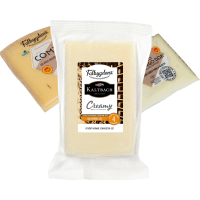 Illustration av Falbygdens Kalbach, Comté, Gruyere