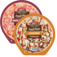 Illustration av Pizza med kyckling