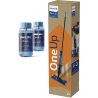 Illustration av OneUp mopp+rengöringsmedel