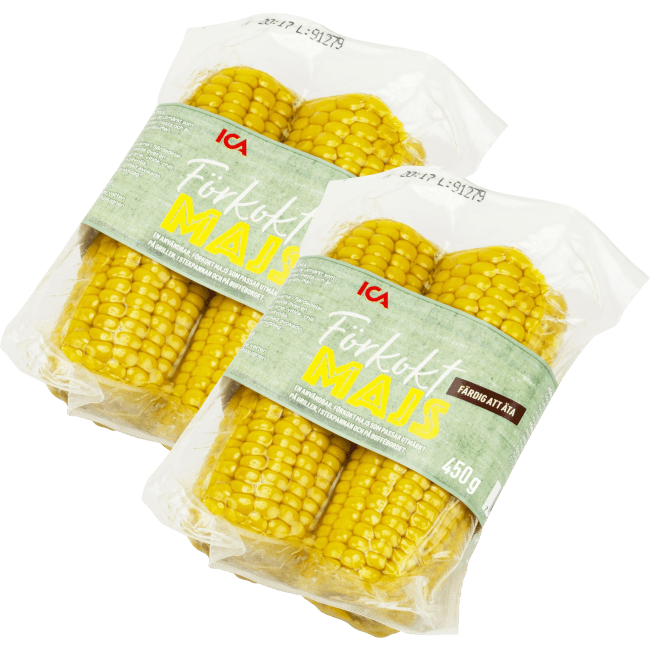 Illustration av Förkokta majskolvar 2-pack